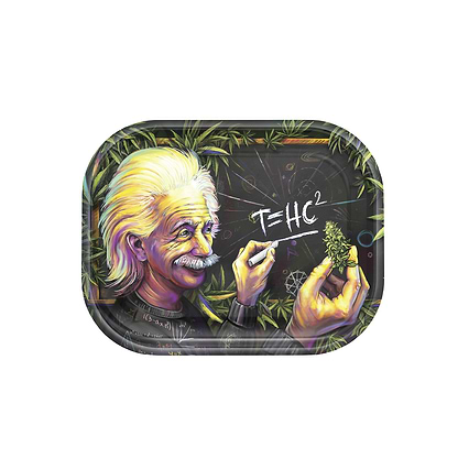 V Syndicate T=HC2 Einstein Higher Education Metal Rolling Tray 7 Inches