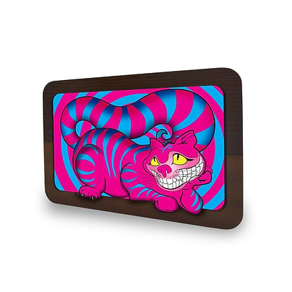 V Syndicate Seshigher Cat 3D HD Wood Rolling Tray - 8in
