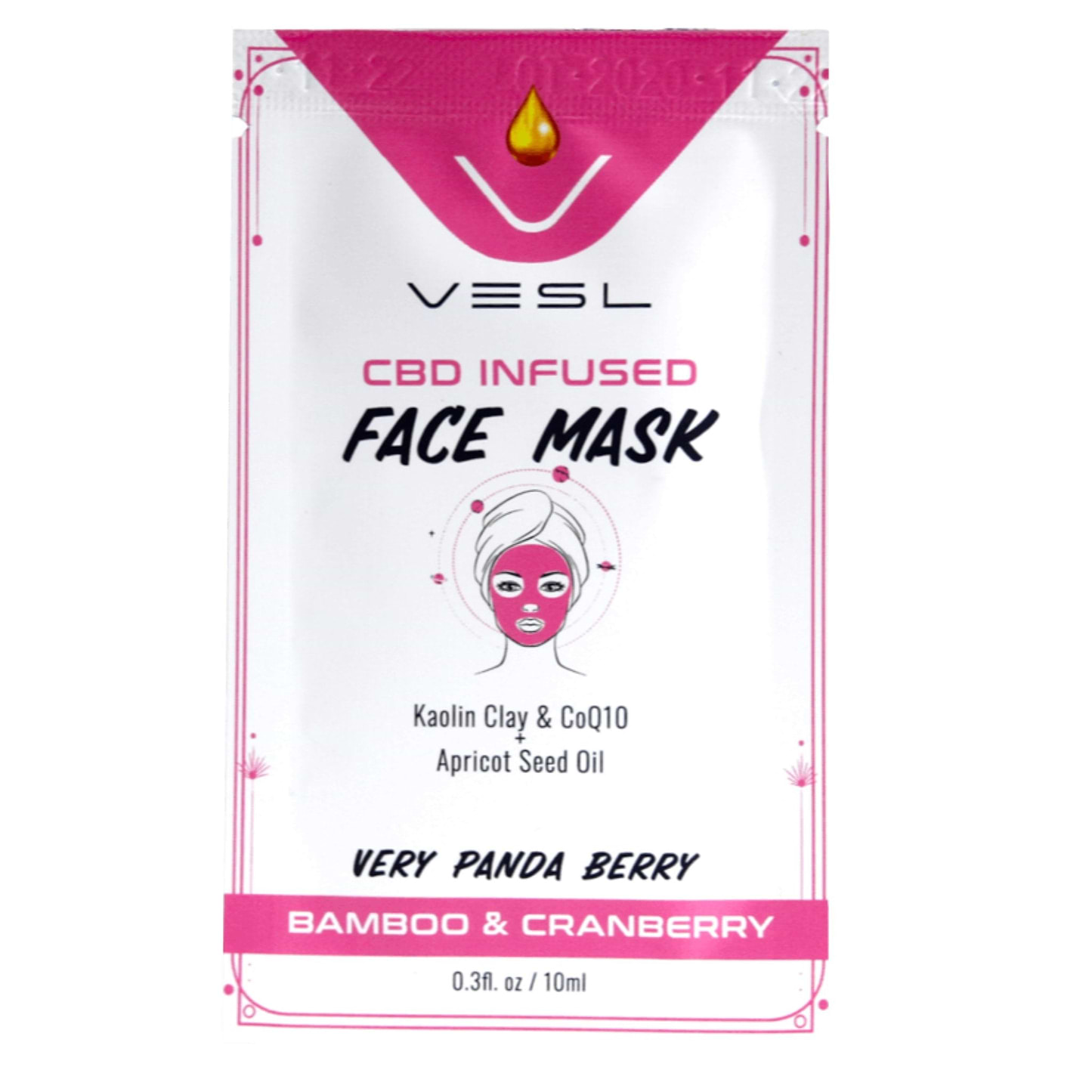 Vesl Oils CBD Face Mask - 10mg 10mg / Very Panda Berry