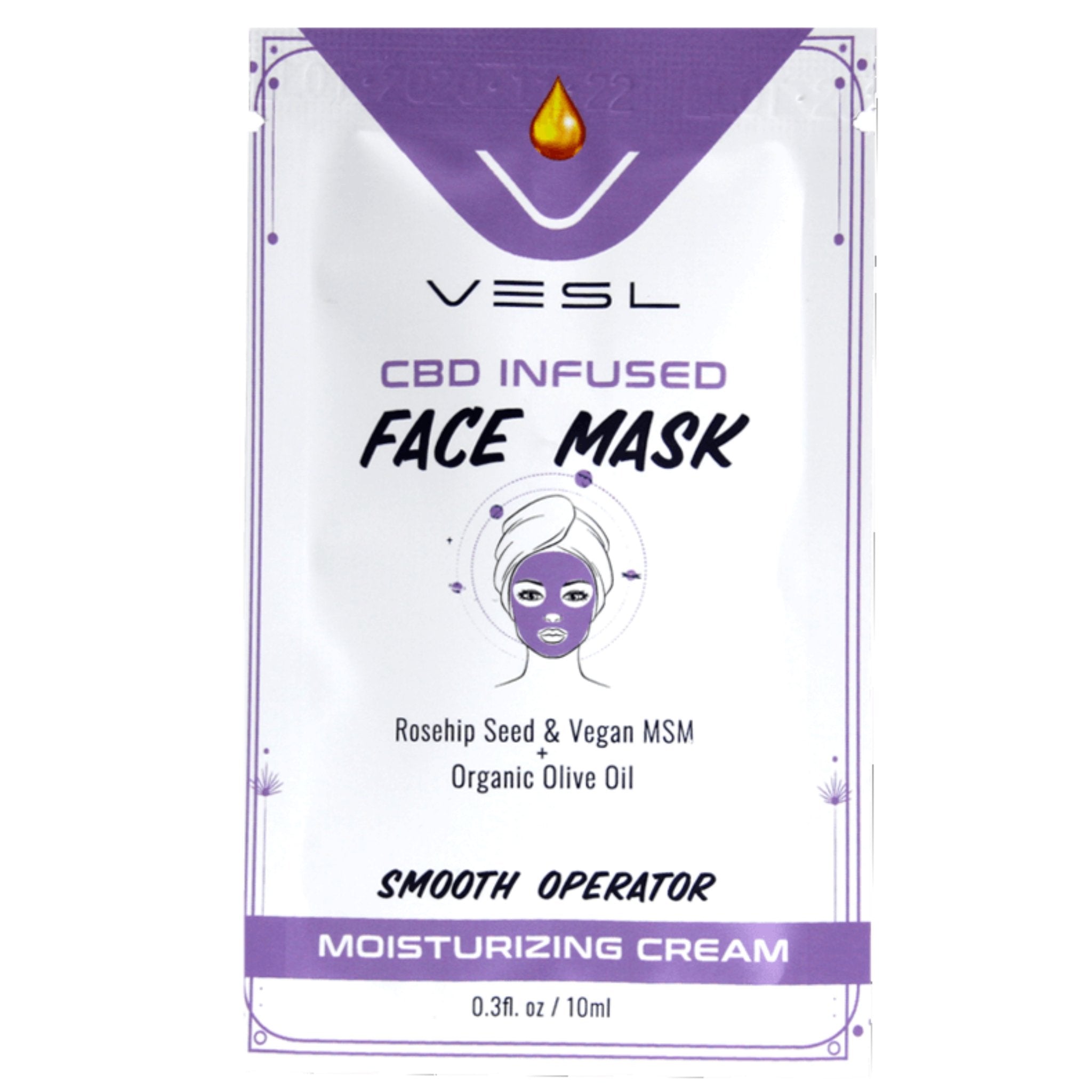 Vesl Oils CBD Face Mask - 10mg 10mg / Smooth Operator