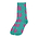 A pair of colorful adult socks footwear with funky Neon weed leaf design