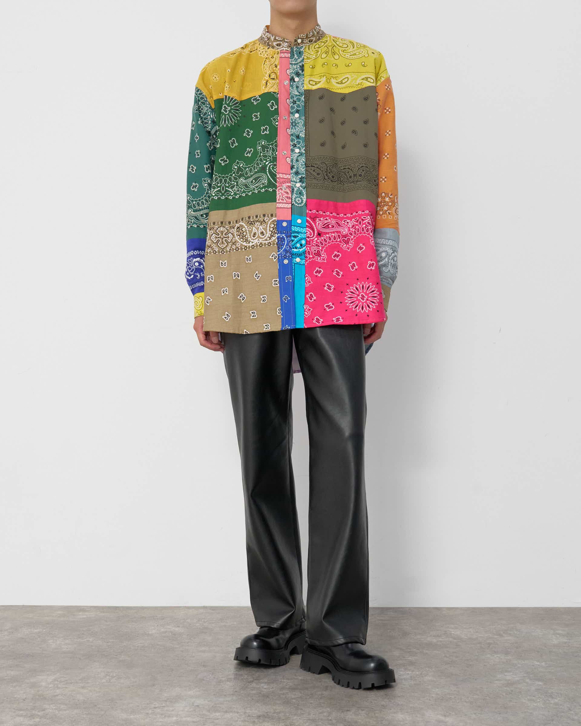 Children of the discordance】バンダナパッチワークLSシャツ