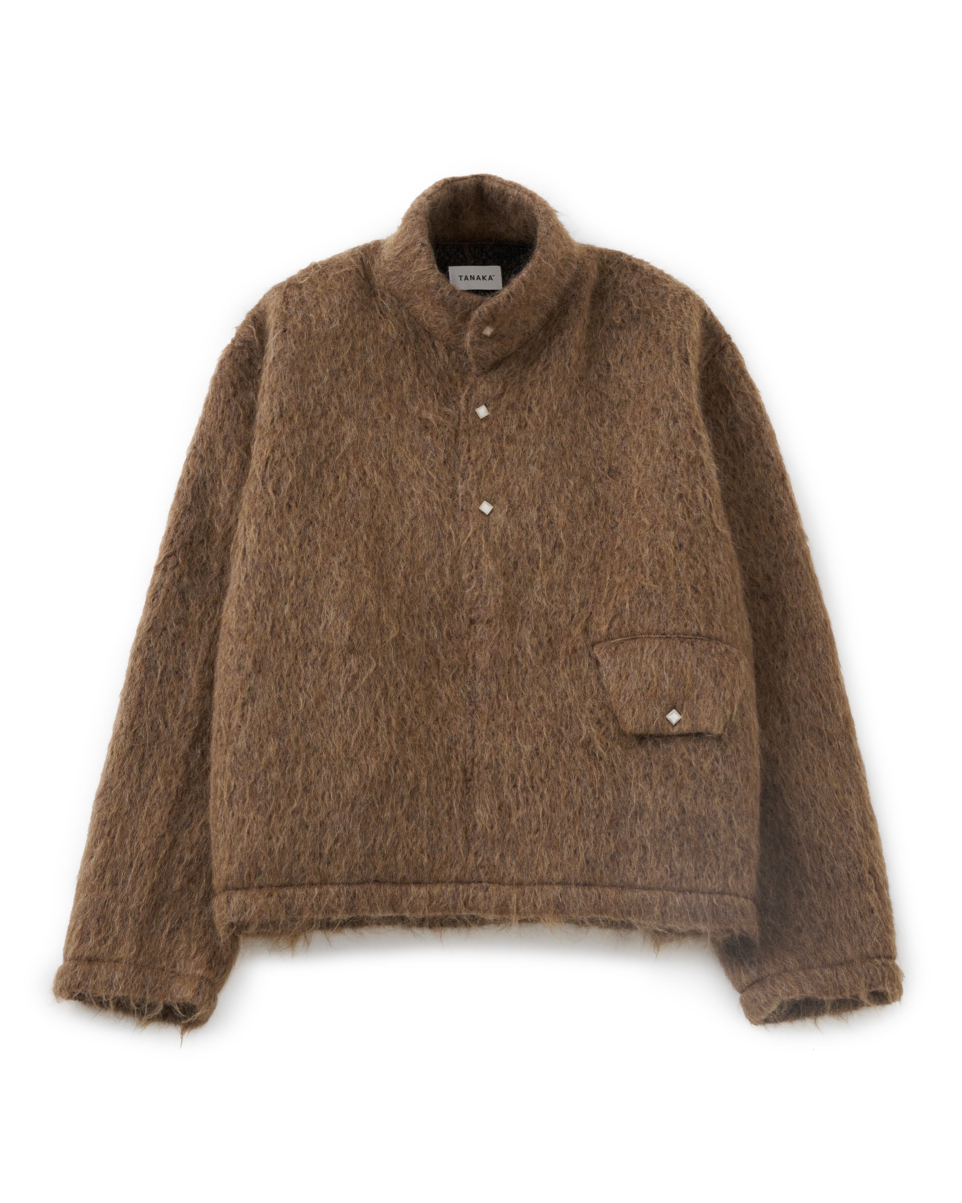 TANAKA】ノーカラートラッカージャケット グレー | 日本製 デニム