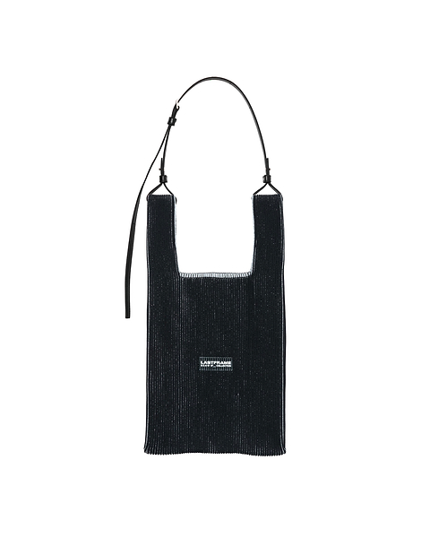 LASTFRAME】キョウトメタリックマーケットバッグMEDIUM（ブラック 