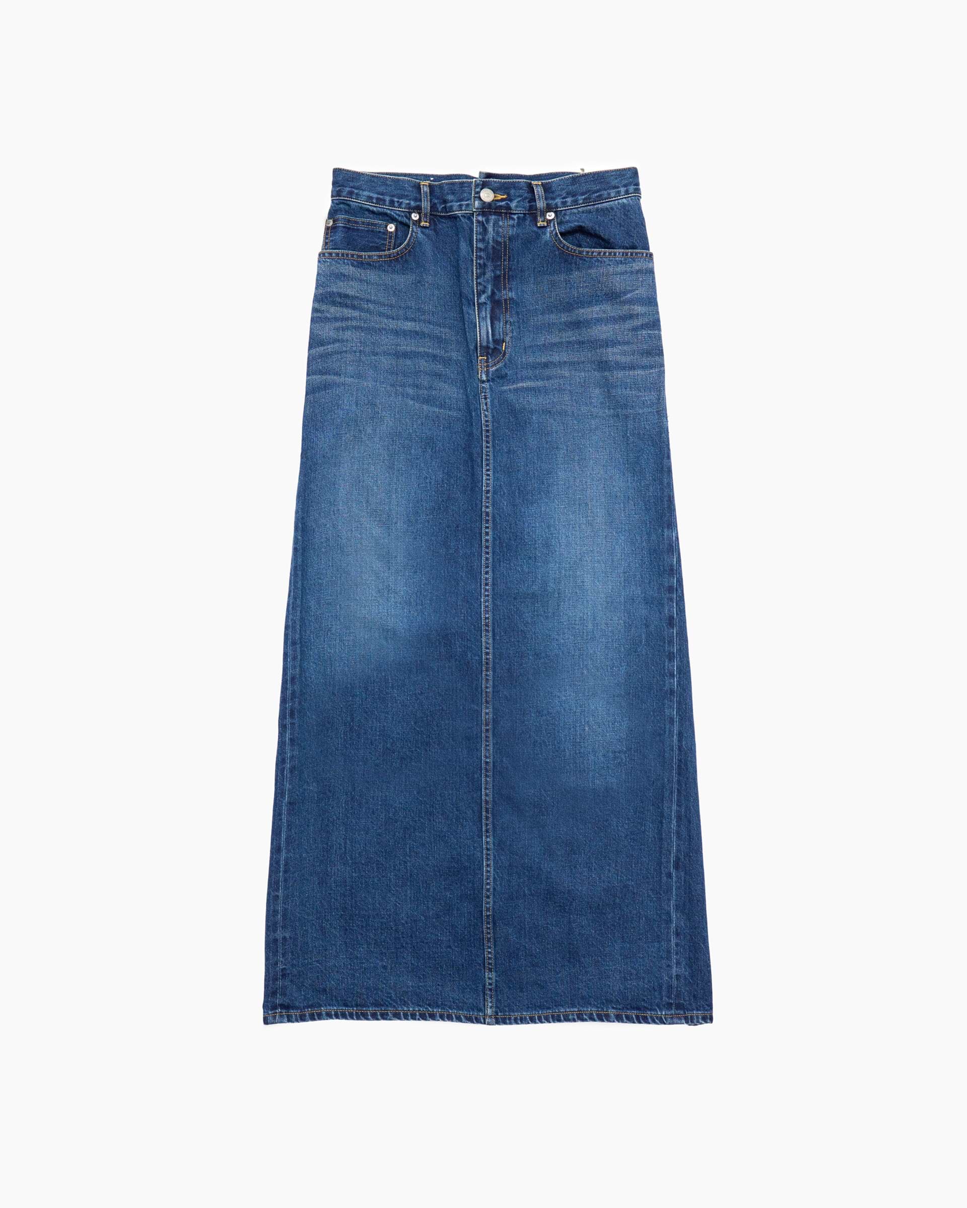 beautiful people】セルビッチブリーチデニムタイトスカート