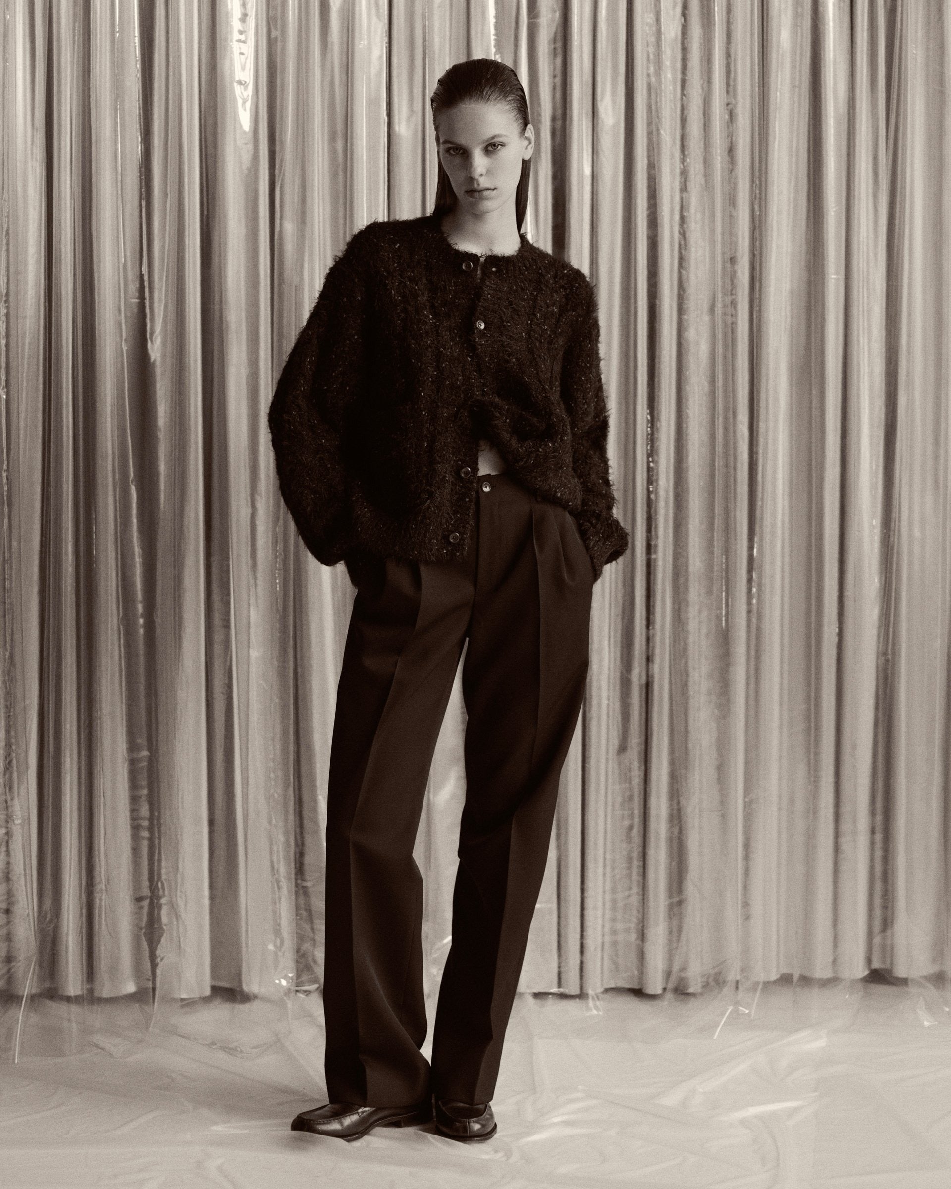 断捨離♻️リサイクル20awsacaiデニムドッキングコート2ブラック 児島ジーンズ KOJIMA GENES 13oz セルビッチ ブラックデニム