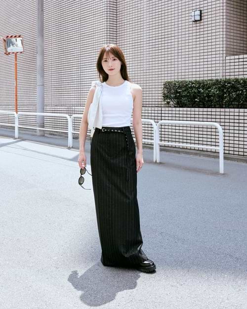 KANAKO SAKAI】ネックタイシャツ – ファッションスナップストア