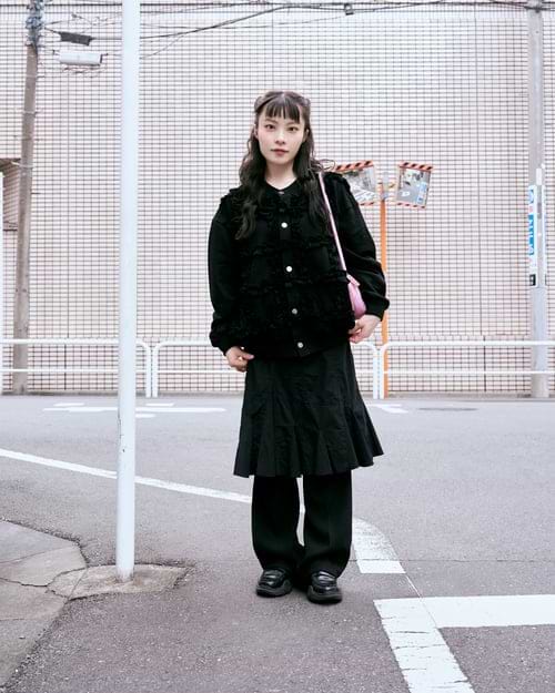 VIVIANO】チュールシュミーズ | シアー シャツ | ブラック | F/STORE