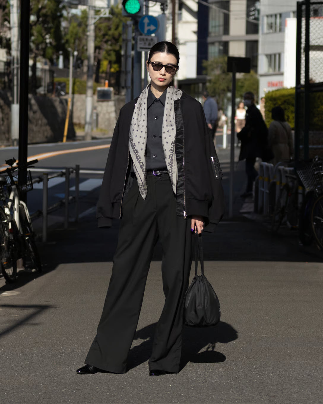 着用サイズ46／身長175.4cm（スナップモデル：桃）