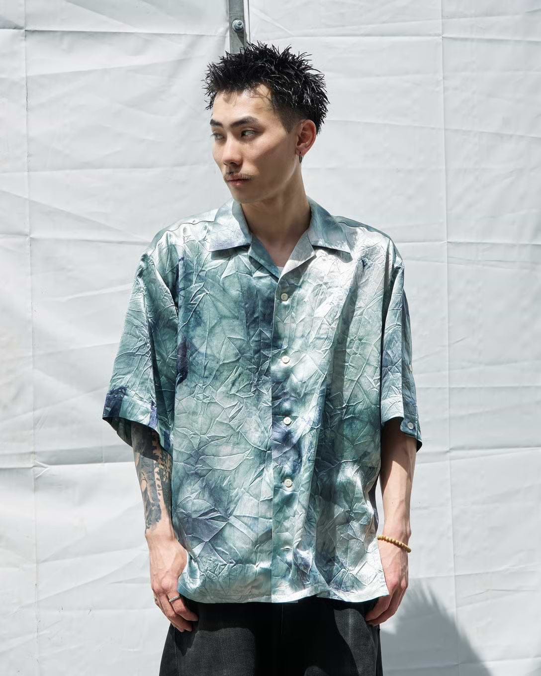 【25SS】スリットスリーブオープンカラーシャツ