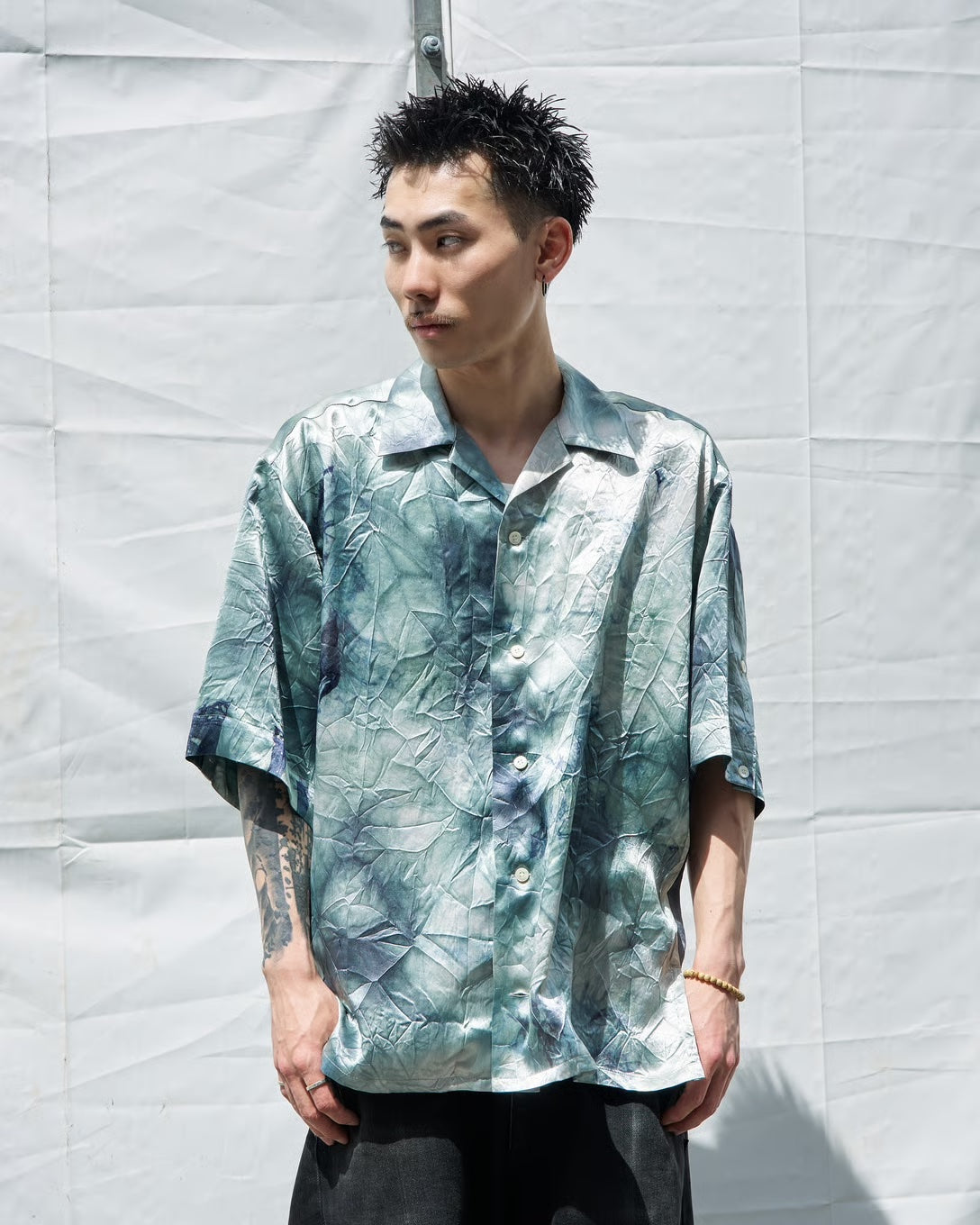 【25SS】スリットスリーブオープンカラーシャツ