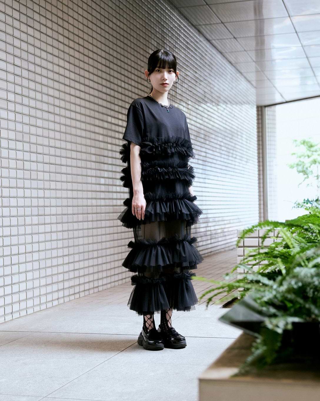 VIVIANO チュールTシャツワンピース VIVIANO】チュールロングTシャツ – ファッションスナップストア