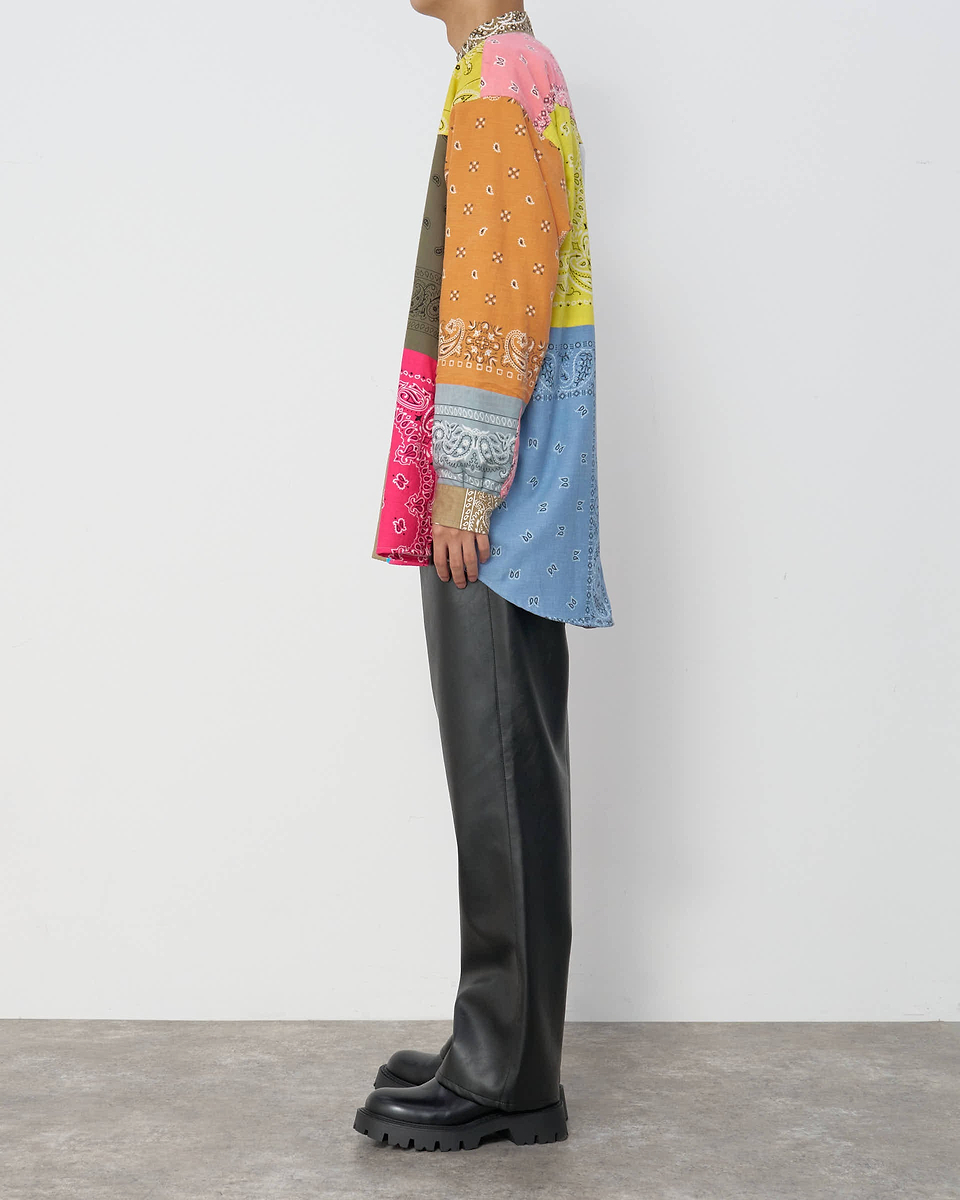 【23AW】バンダナパッチワークロングスリーブシャツ（ミックス）