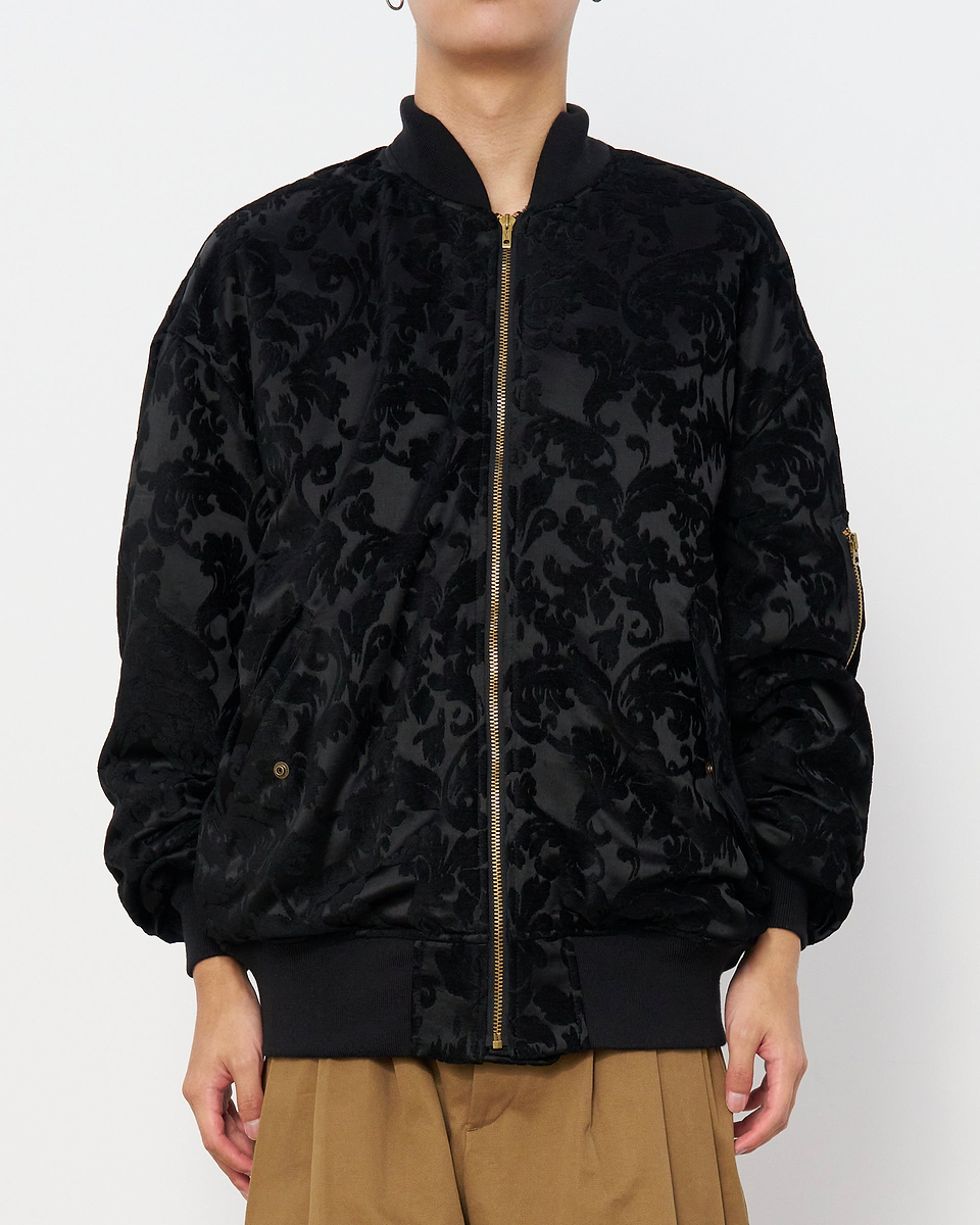 【23AW】フラワージャガードリバーシブルMA-1