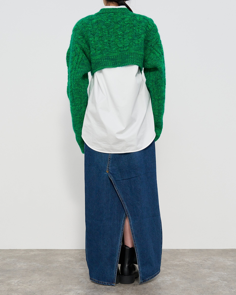 【23AW】セルビッチブリーチデニムタイトスカート