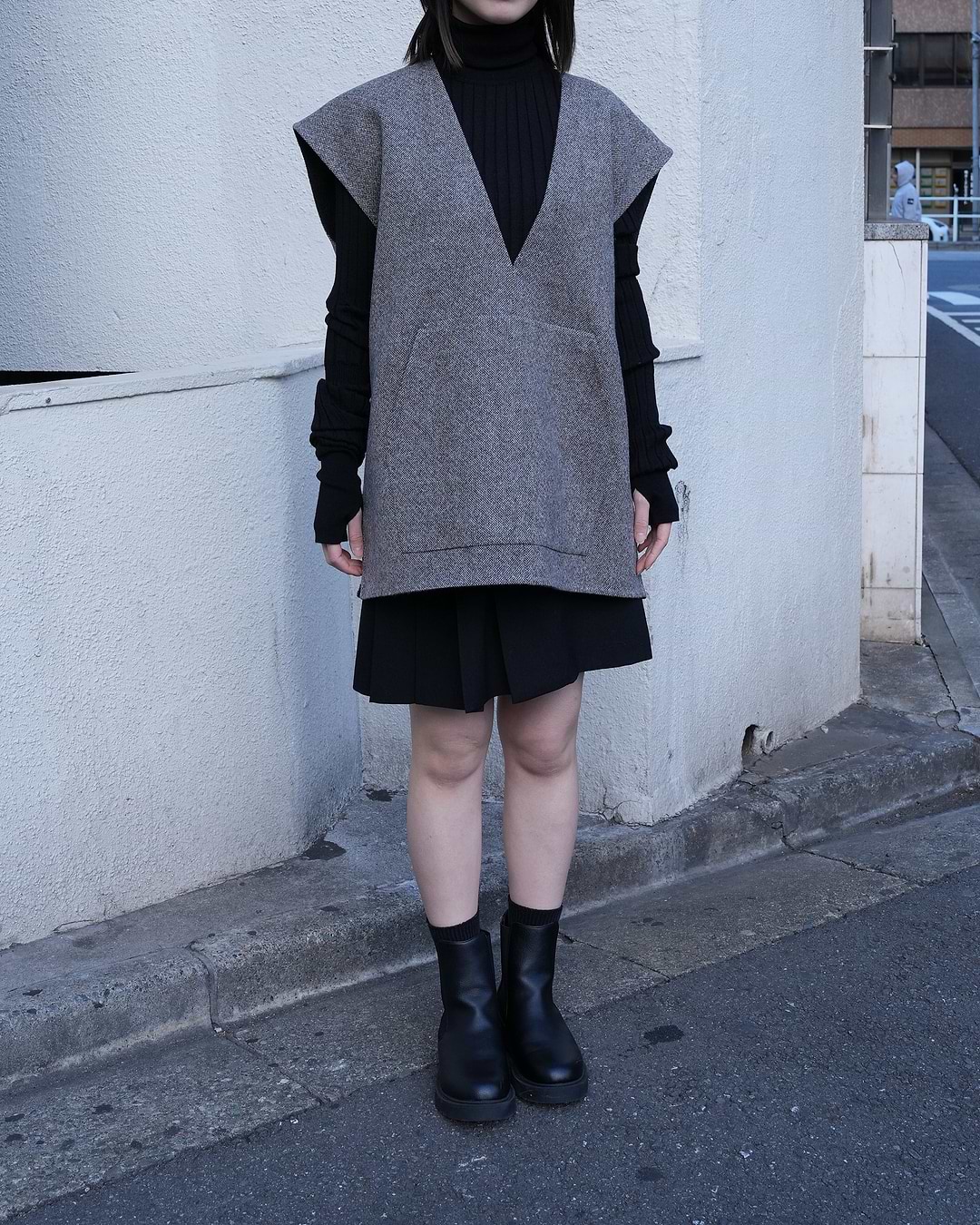 POSTELEGANT】ウールカシミアリバーベスト – ファッションスナップストア