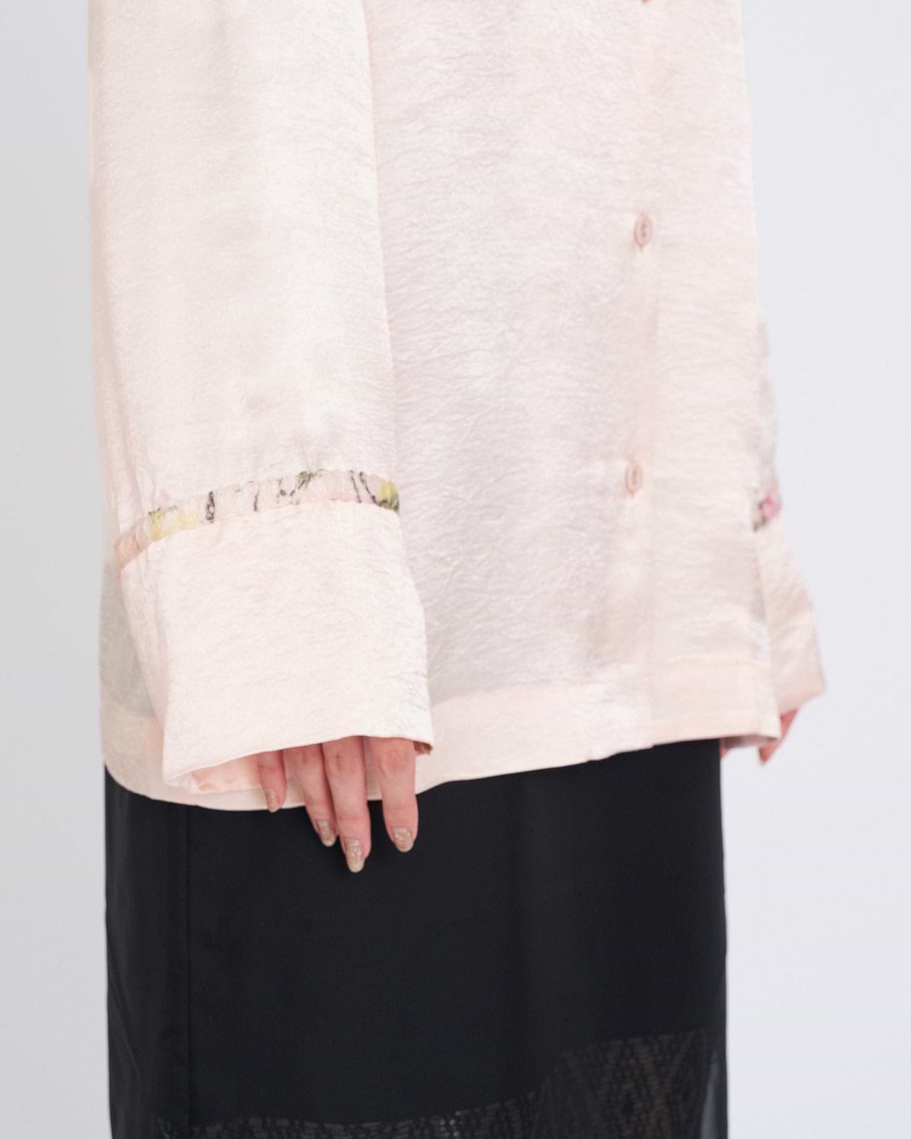【25SS】アセテートダイドリンクルサテンシャツ