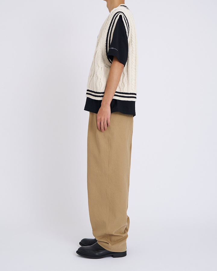 【25SS】ニットケーブルチルデンベスト