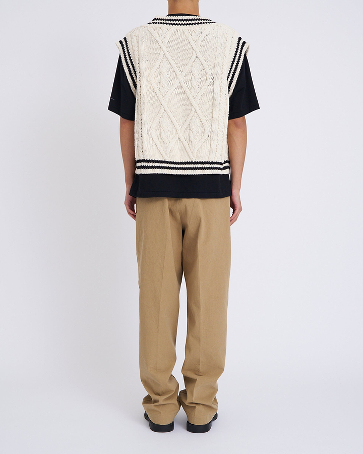【25SS】ニットケーブルチルデンベスト