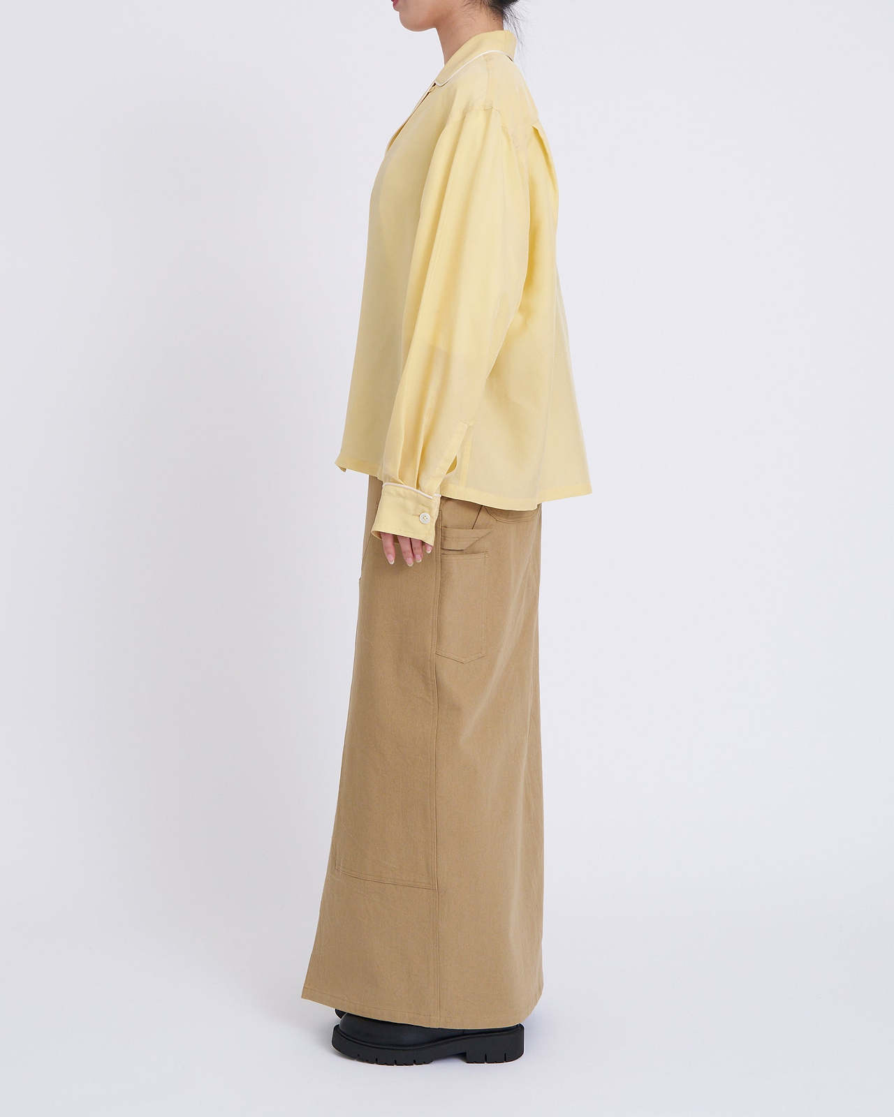 【25SS】シルクパイピングパジャマシャツ