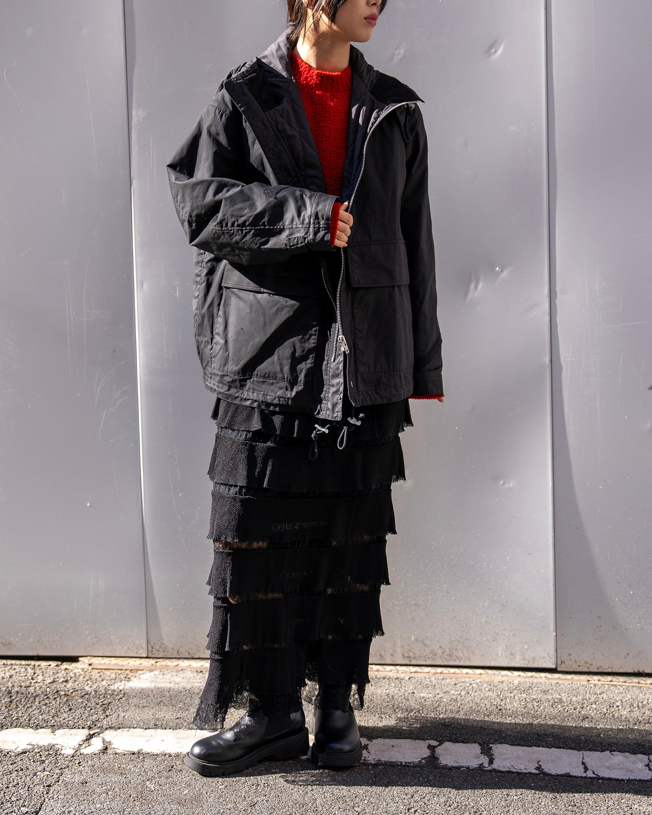 着用サイズM／身長165cm（スタッフスナップ）