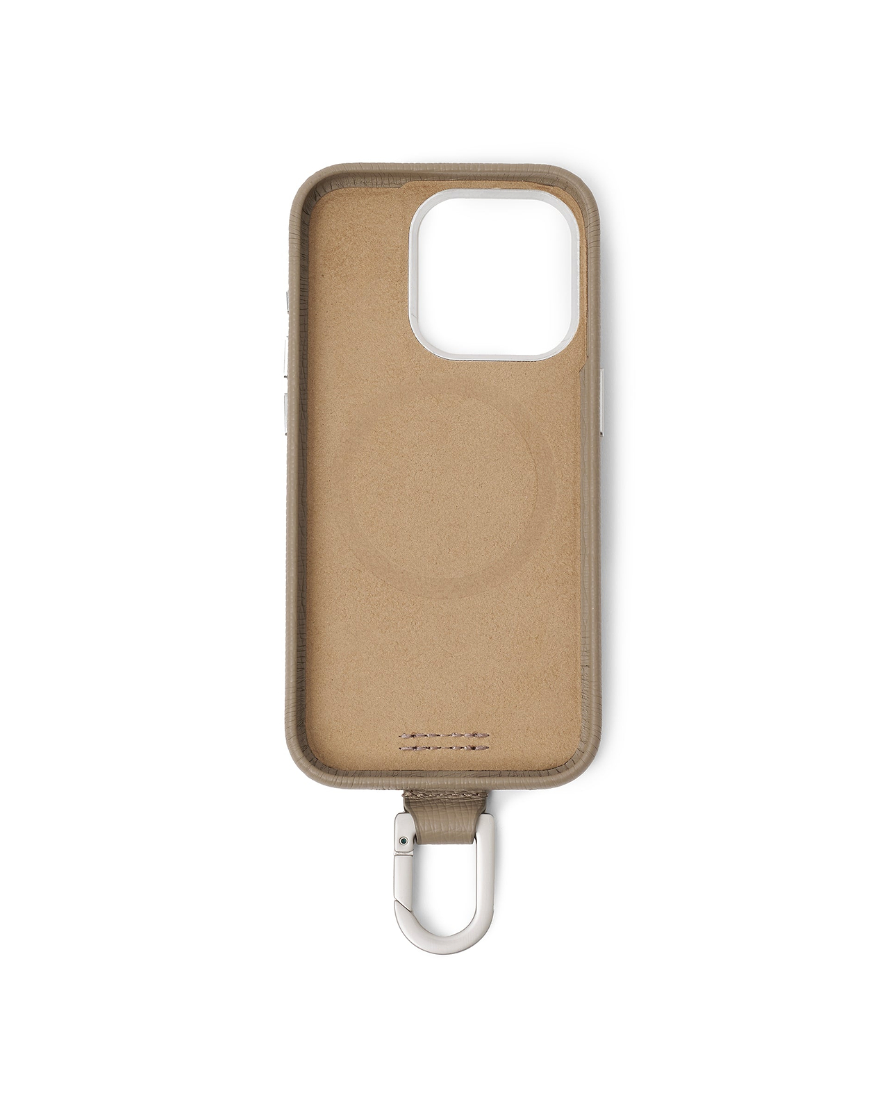 カラビナ付iPhoneケース（トープ）