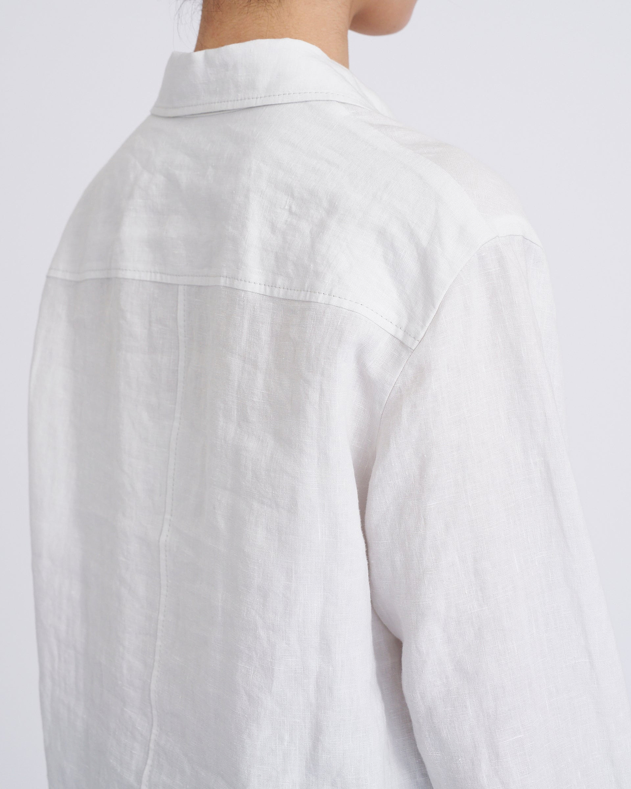【25SS】リネンレースアップシャツ