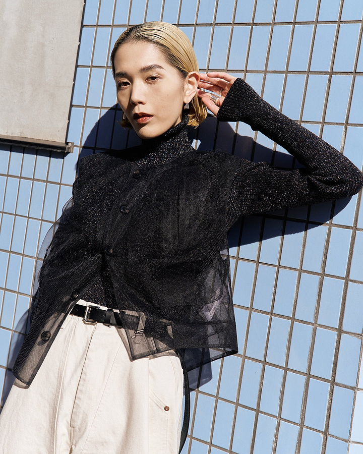 【25SS】チュールイレギュラープリーツベスト