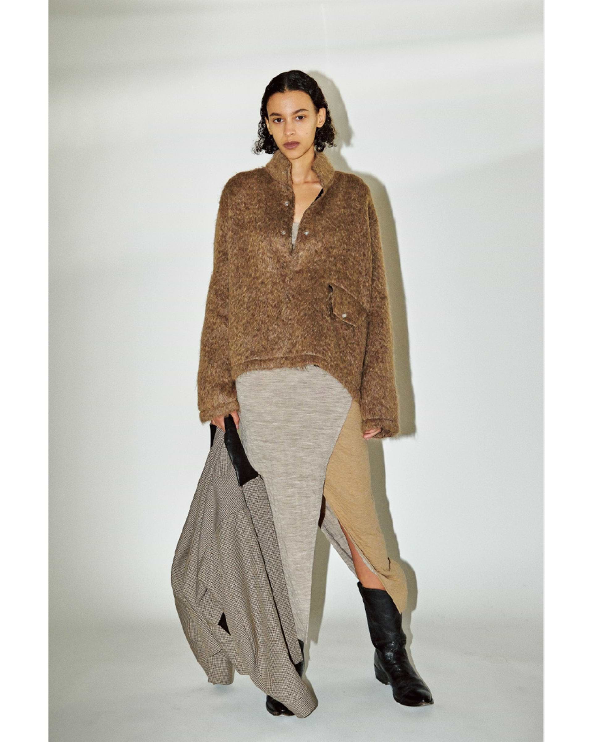 TANAKA 新品 TANAKA】プルオーバーシャ​​ギートップ ブラウン | 日本製 プル