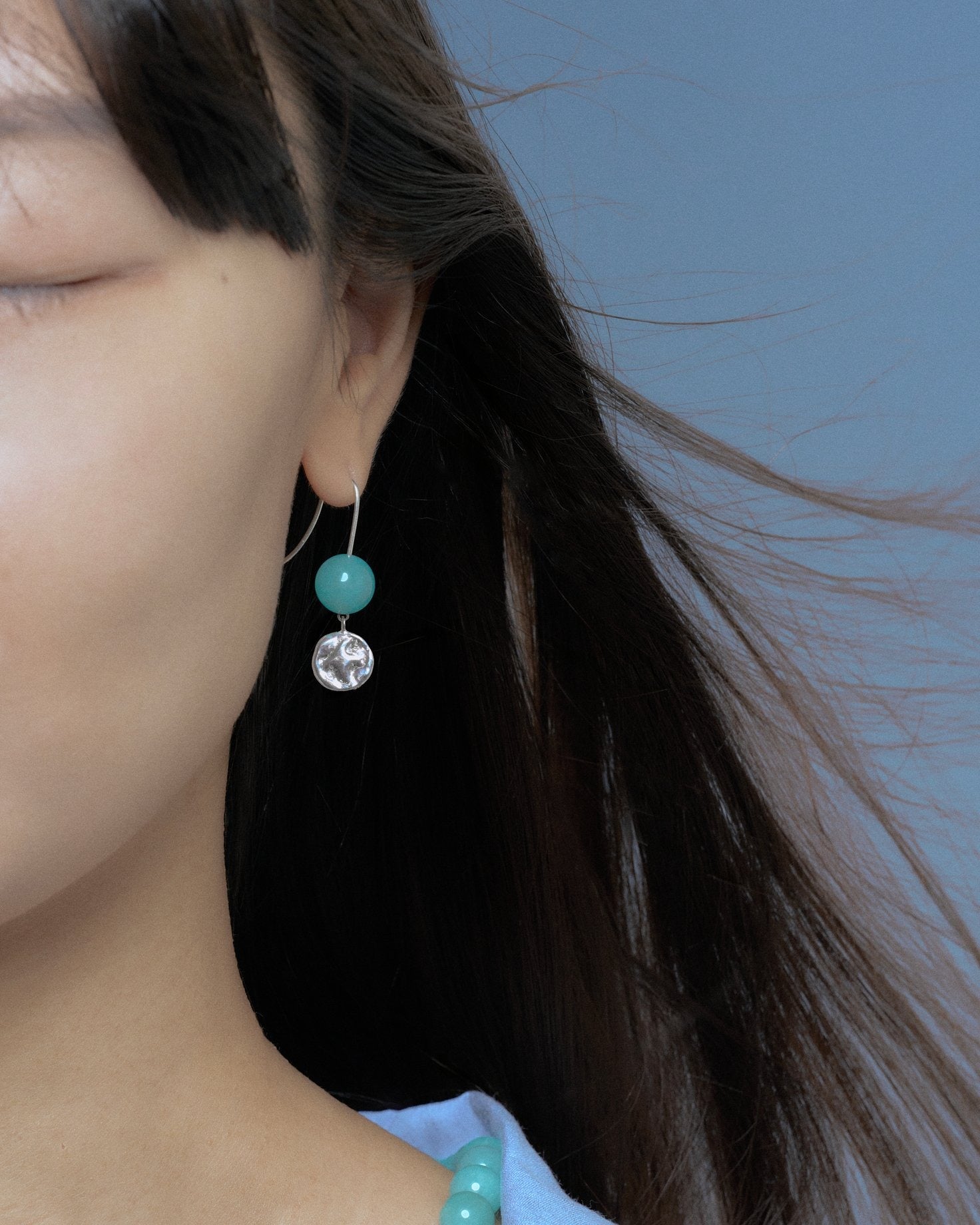 PREEK】アマゾナイトコインピアス – ファッションスナップストア