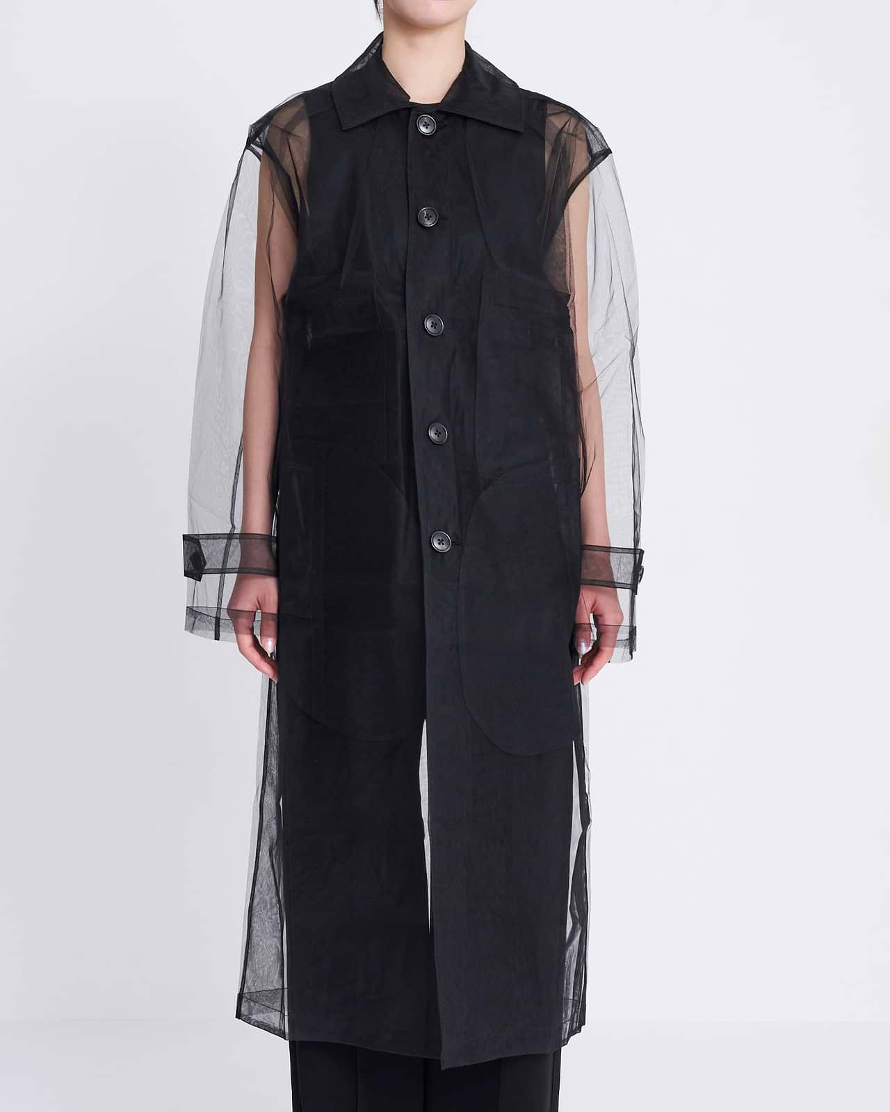 【25SS】チュールイレギュラープリーツコート