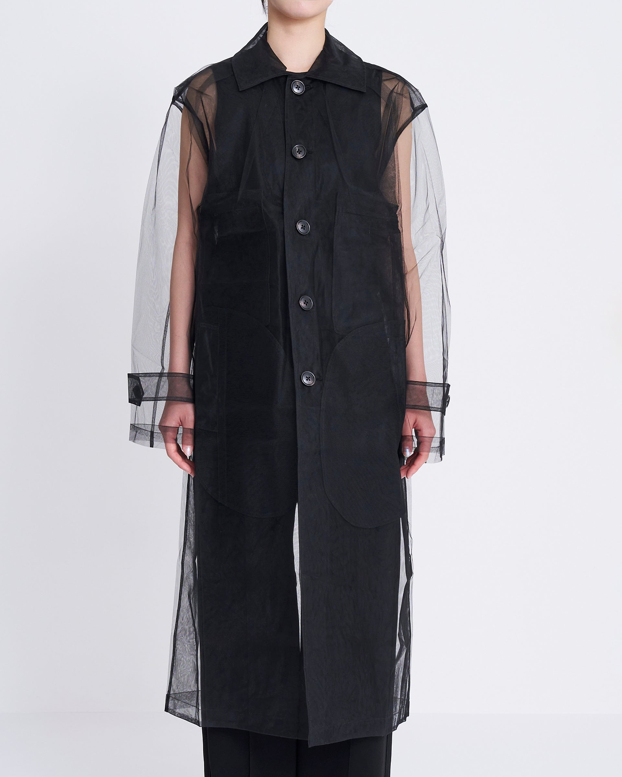 【25SS】チュールイレギュラープリーツコート