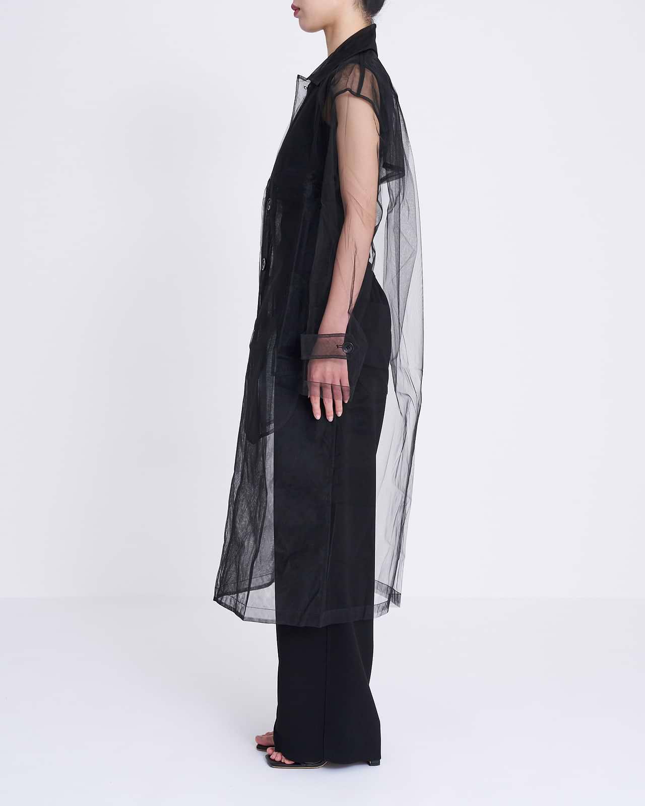 【25SS】チュールイレギュラープリーツコート