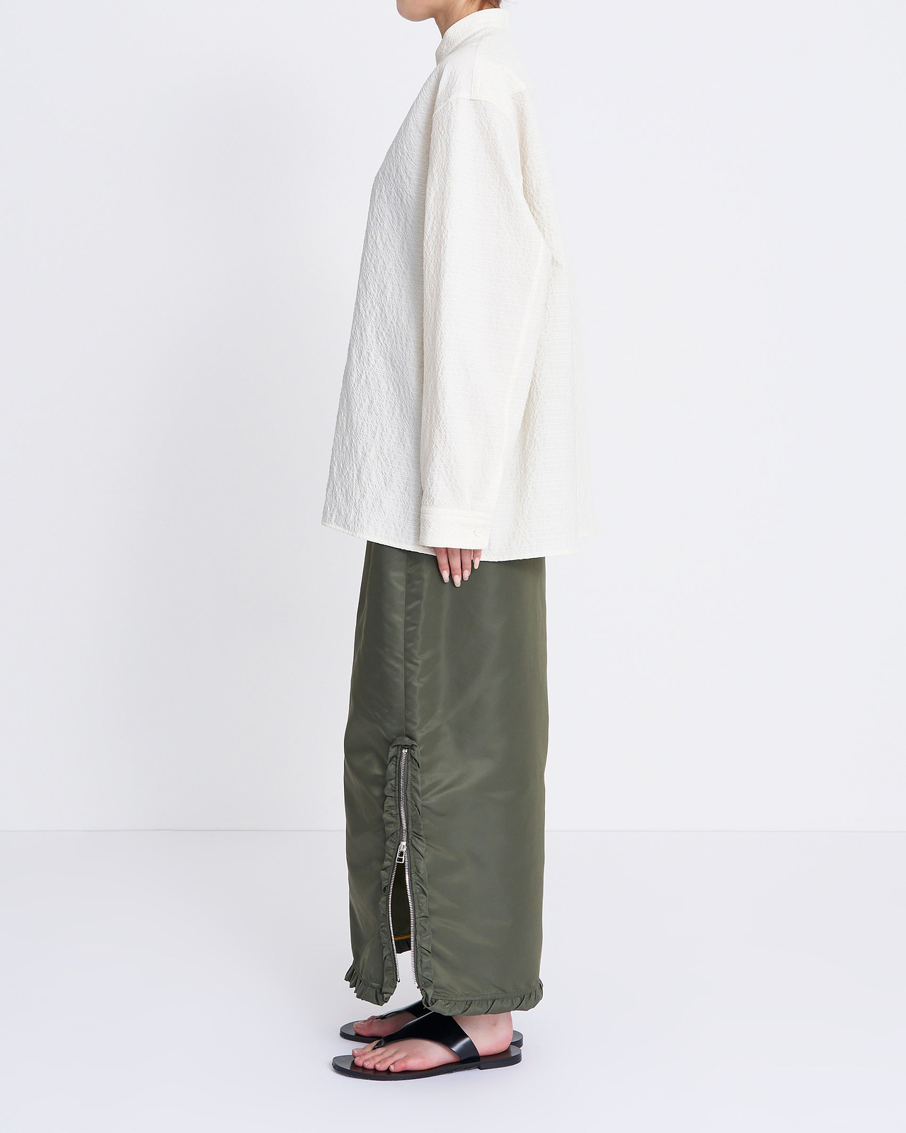 【25SS】オーバーサイズスタンドカラーシャツ