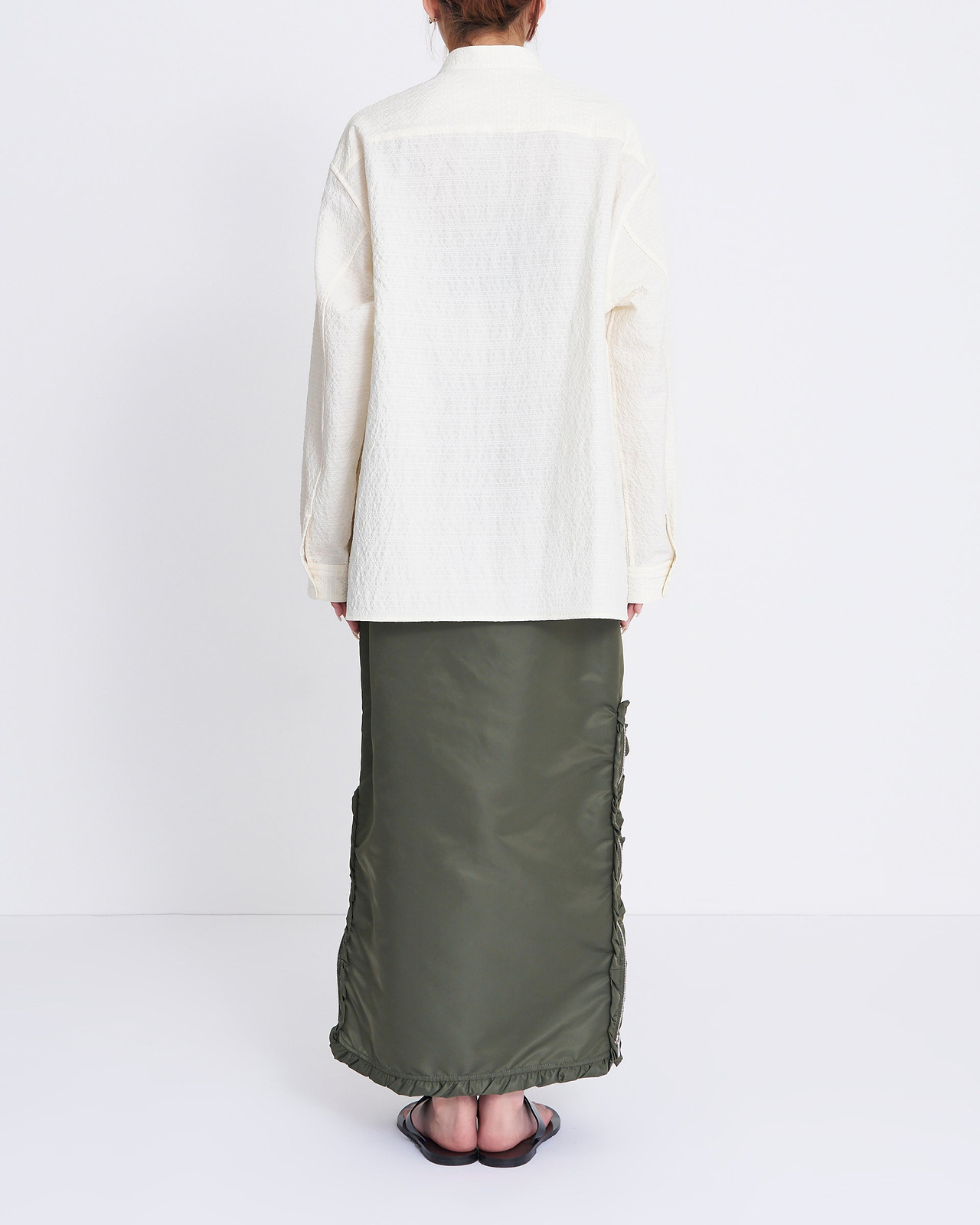 【25SS】オーバーサイズスタンドカラーシャツ