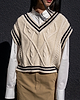 【25SS】ニットケーブルチルデンベスト