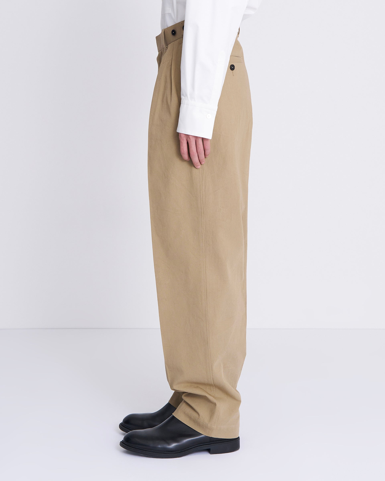 【25SS】コットンチノクロスウエストアジャストパンツ