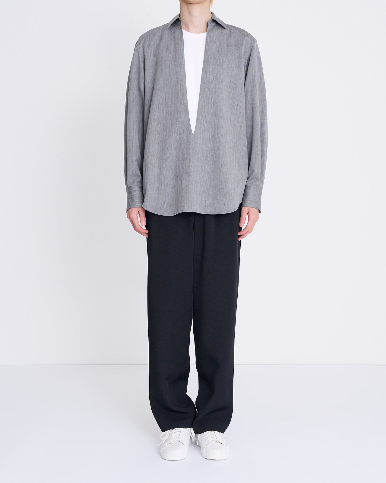 【25SS】サマーウールプルオーバーシャツ