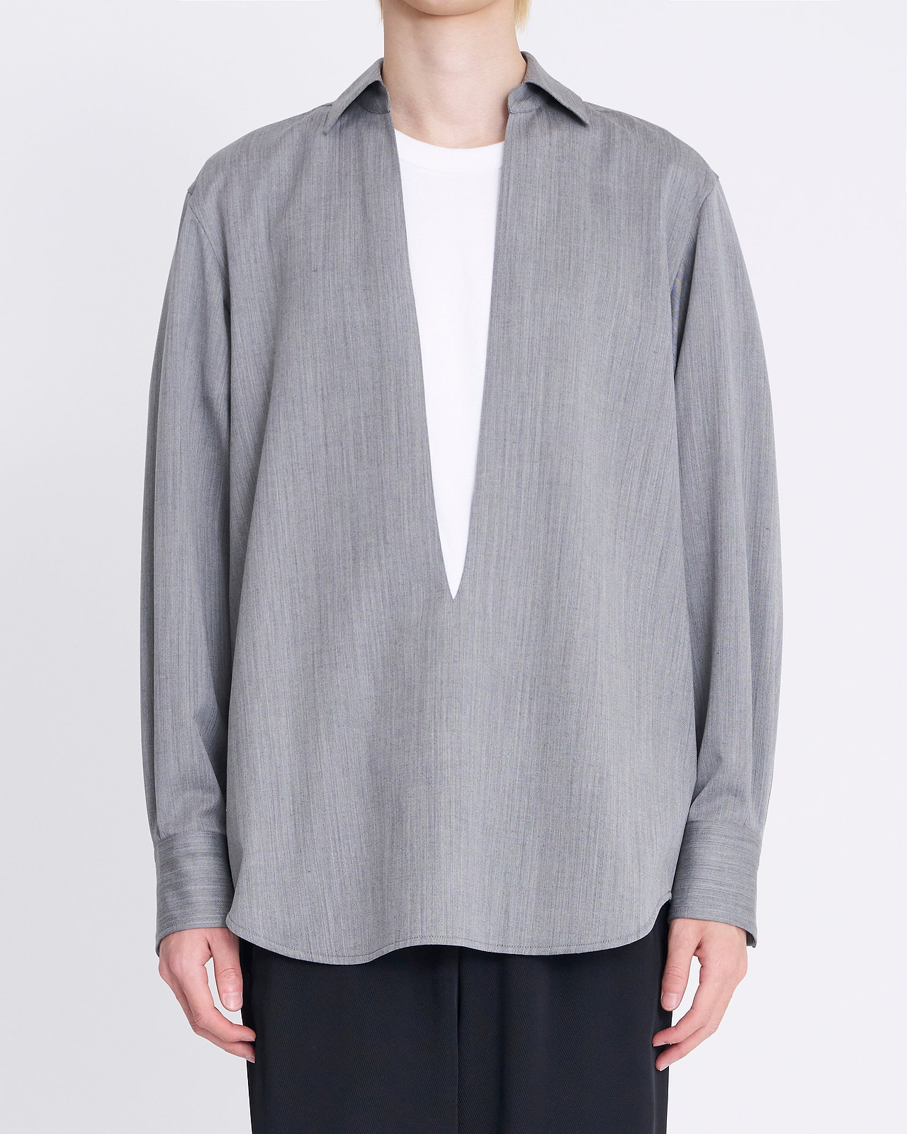 【25SS】サマーウールプルオーバーシャツ