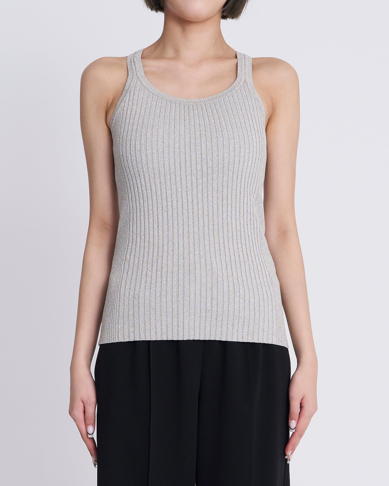 【25SS】グリッターリブニットタンクトップ