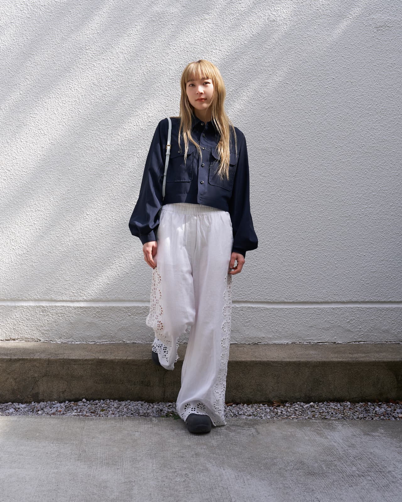 着用サイズFREE／身長162cm（進化と深化を続けるエッセンシャルズ　THE RERACS × 1LDK × F/STOREコラボコレクション掲載）