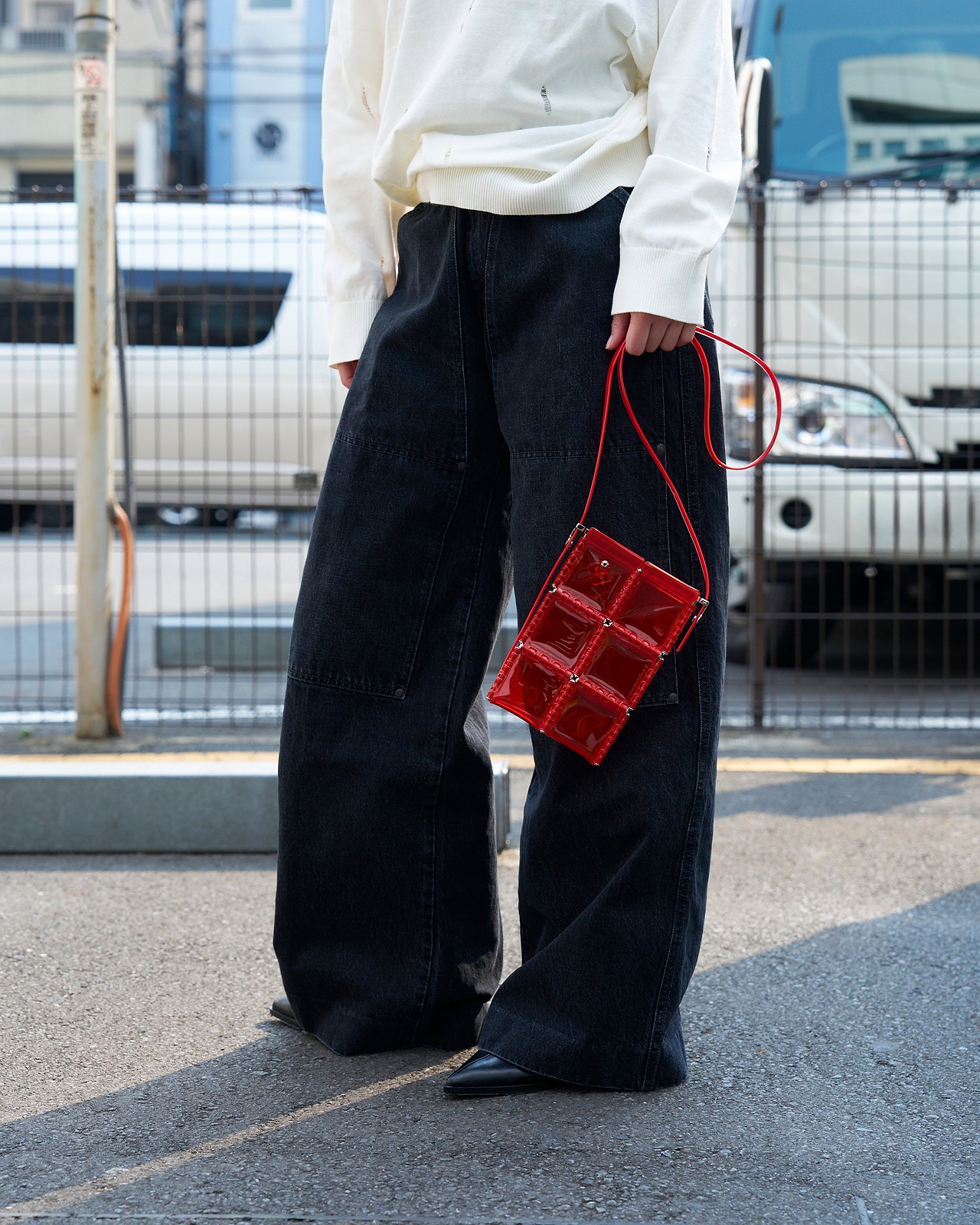 着用サイズFREE／身長160cm（スタッフスナップ）