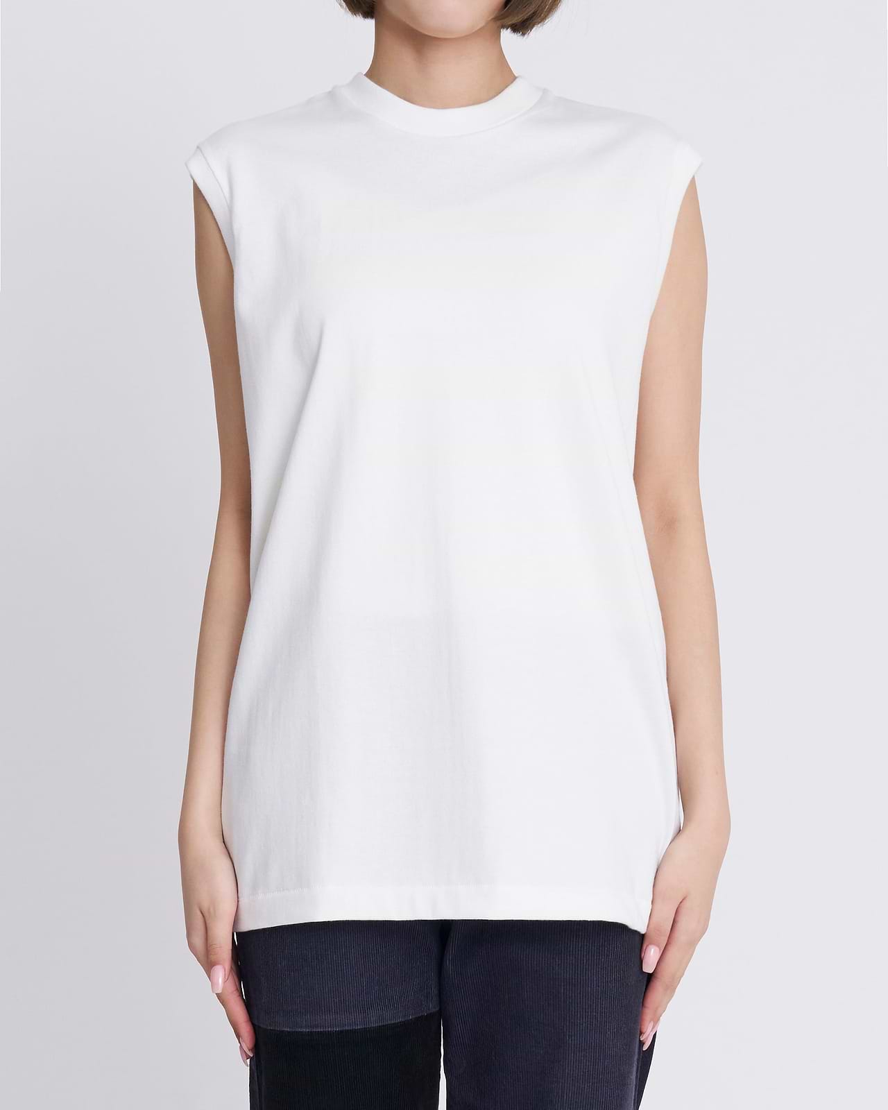 【25SS】1P HANES T-SHIRTS SHIRO / スリーブレスTシャツ