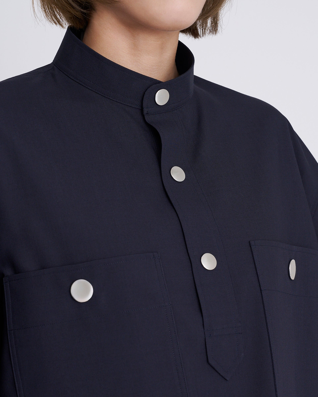 ＜THE RERACS×1LDK×F/STORE＞バンドカラーUSプルオーバーショートシャツ