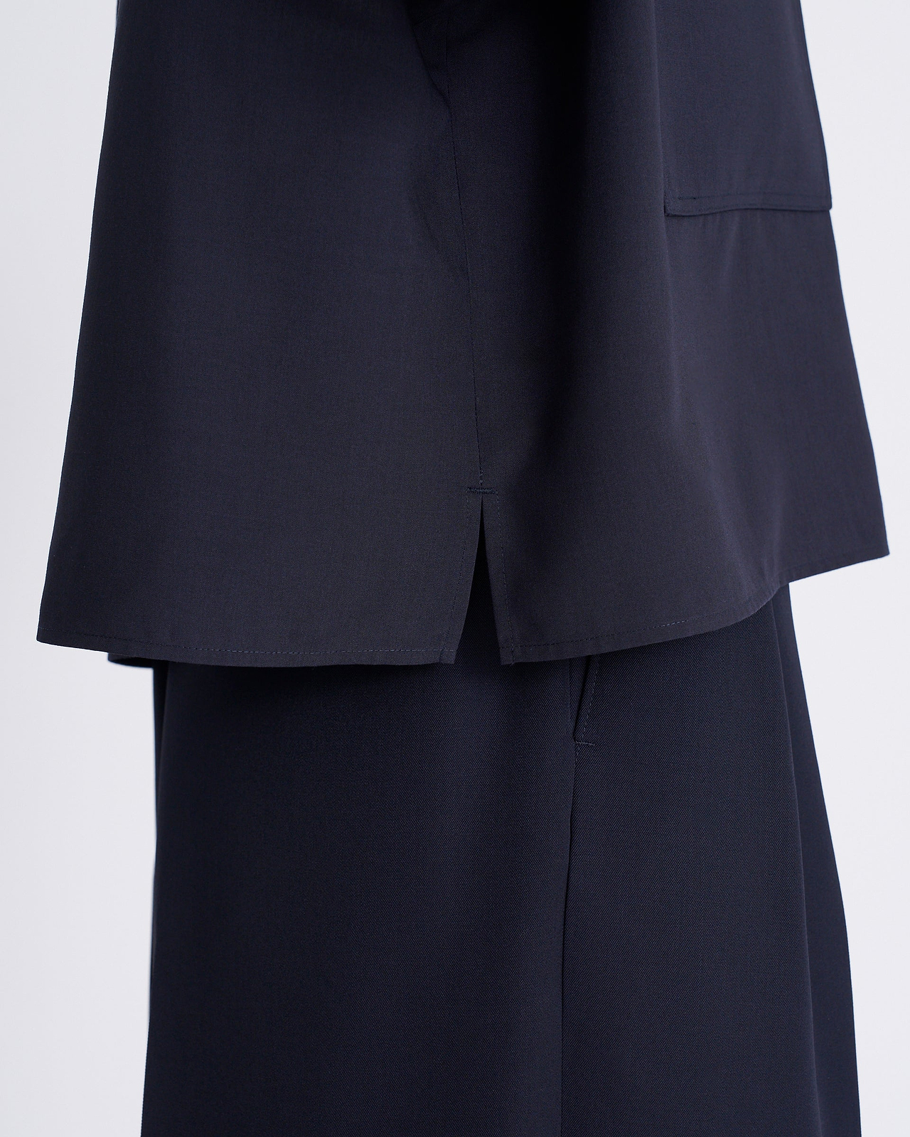 ＜THE RERACS×1LDK×F/STORE＞バンドカラーUSプルオーバーショートシャツ