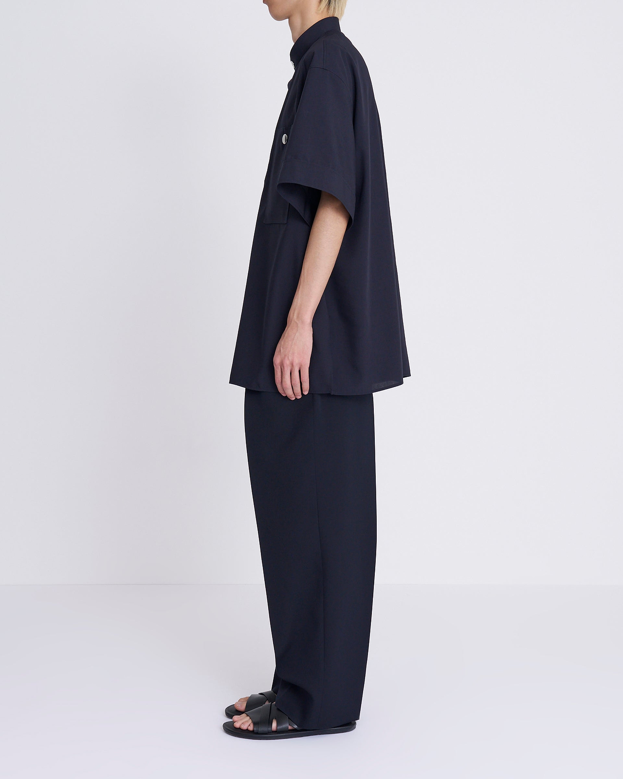 ＜THE RERACS×1LDK×F/STORE＞バンドカラーUSプルオーバーシャツ