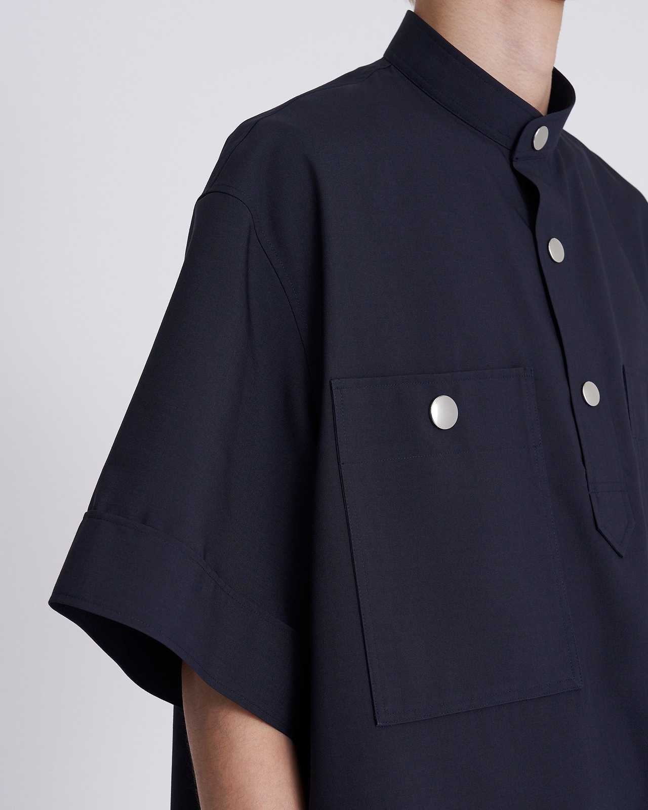 ＜THE RERACS×1LDK×F/STORE＞バンドカラーUSプルオーバーシャツ