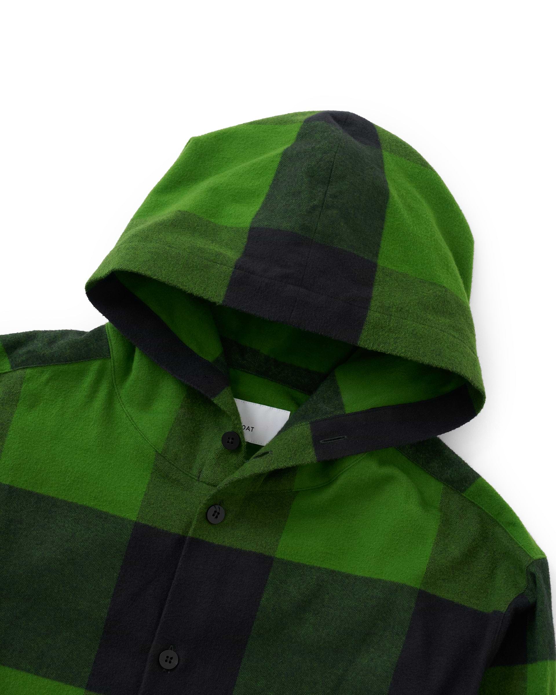 OVERCOAT】フランネルフーディーシャツインコットンフランネル