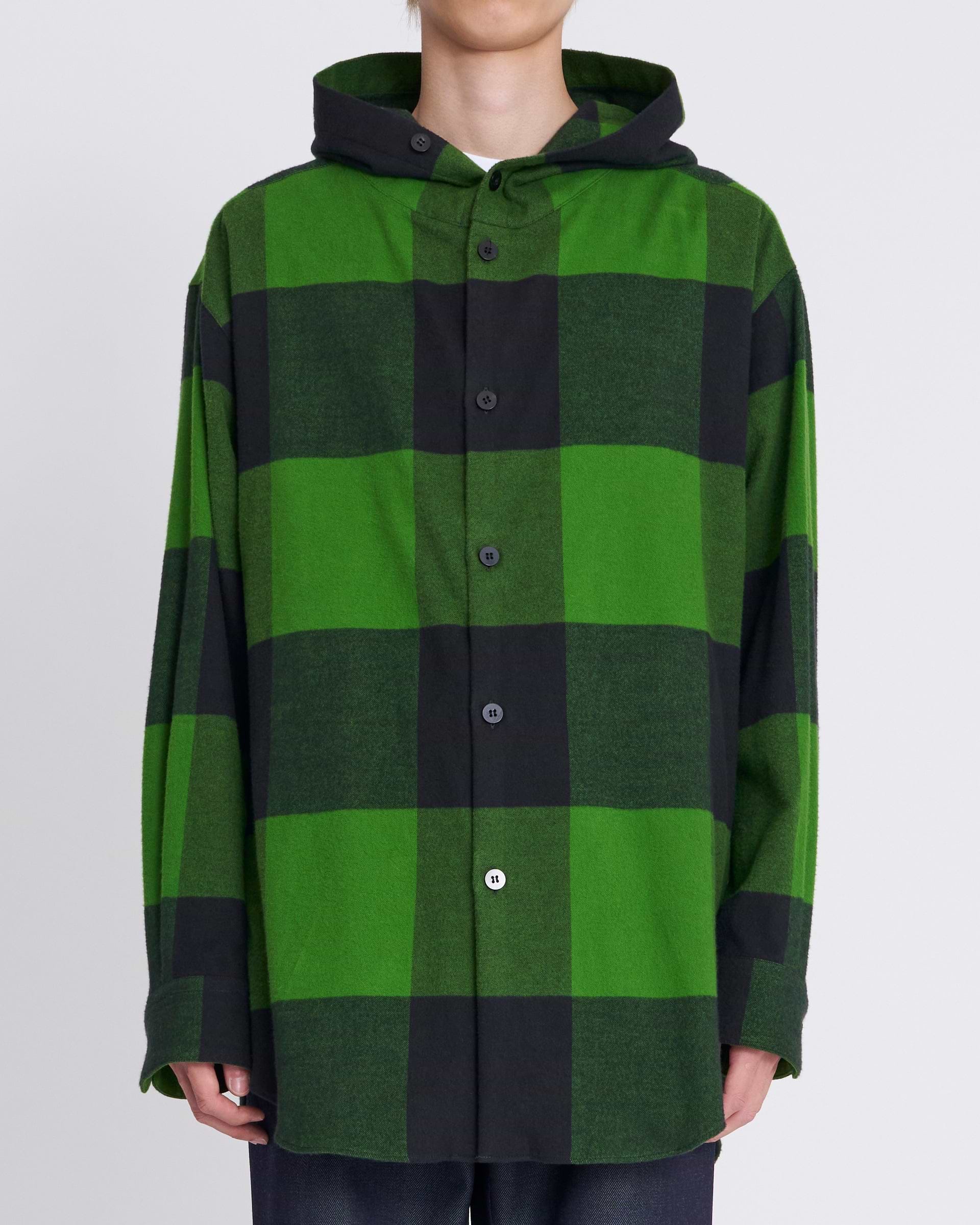 overcoat フランネル　フードシャツ　ジャケット 24aw overcoat フランネル フードシャツ ジャケット 24aw フード付