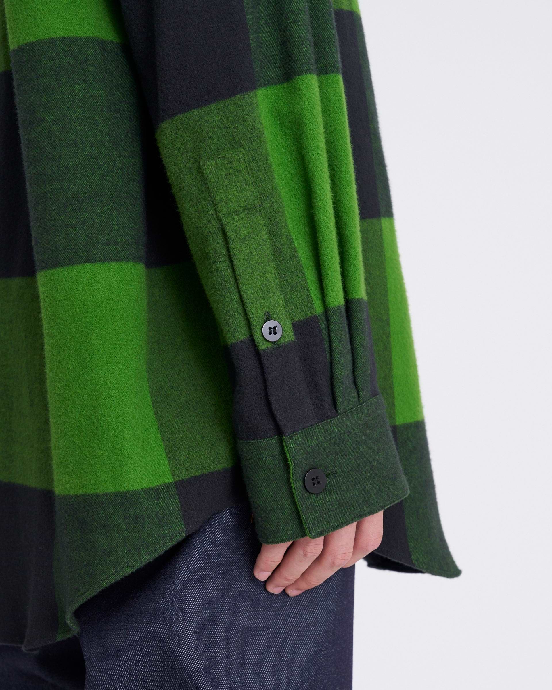 OVERCOAT】フランネルフーディーシャツインコットンフランネル